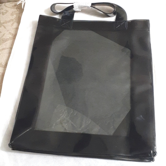 BURBERRY BLUE TINTED CLEAR TOTE NEW AUTHENTIC - Picture 3 of 4